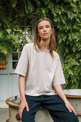 T-SHIRT EN COTON BRODÉ