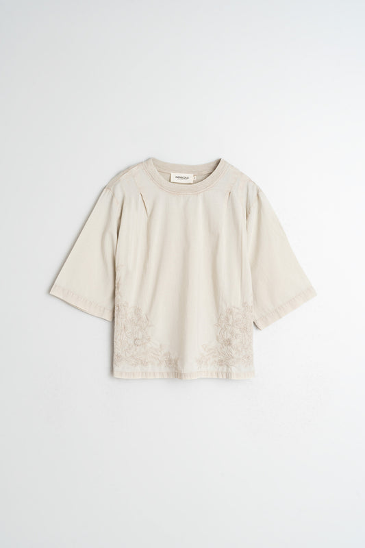 EMBROIDERED COTTON T-SHIRT