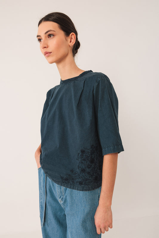 T-SHIRT EN COTON BRODÉ