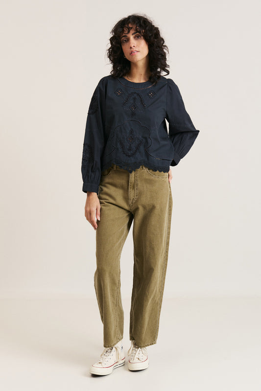 EMBROIDERED POPLIN BLOUSE 1