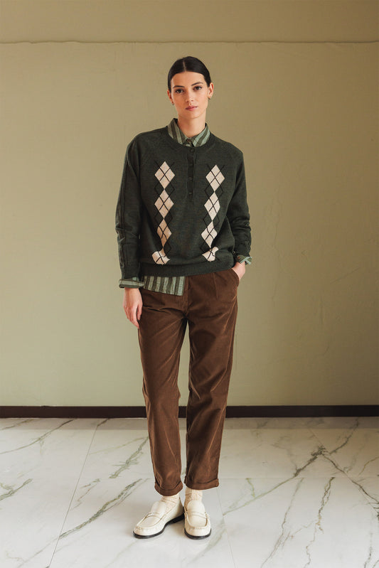 [CL] MERINO DIAMOND SWEATER