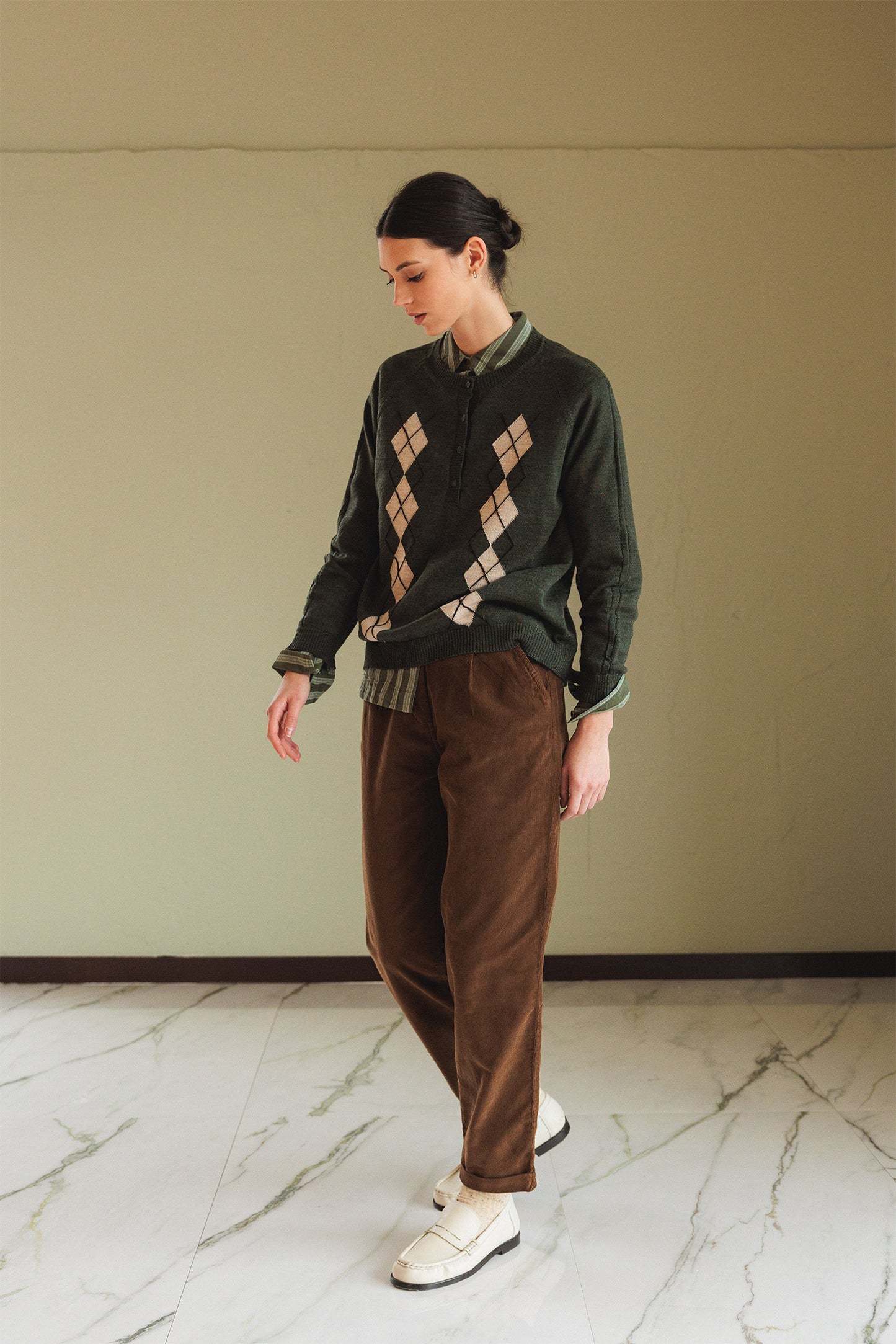 [CL] MERINO DIAMOND SWEATER