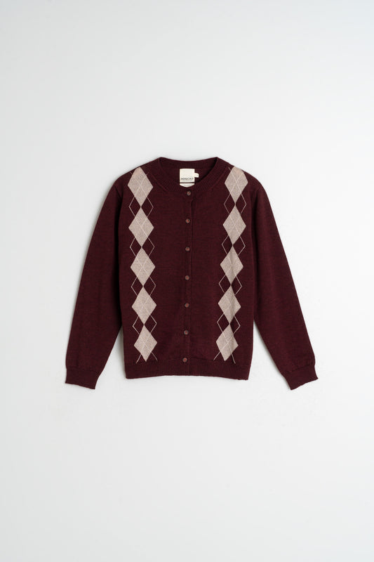 CHAQUETA ROMBOS MERINO