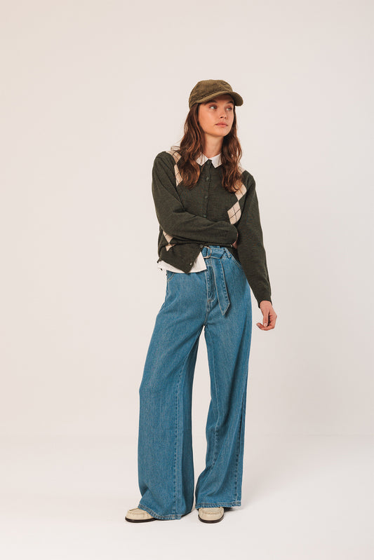CHAQUETA ROMBOS MERINO