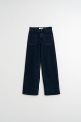 WIDE-LEG DENIM PANTS
