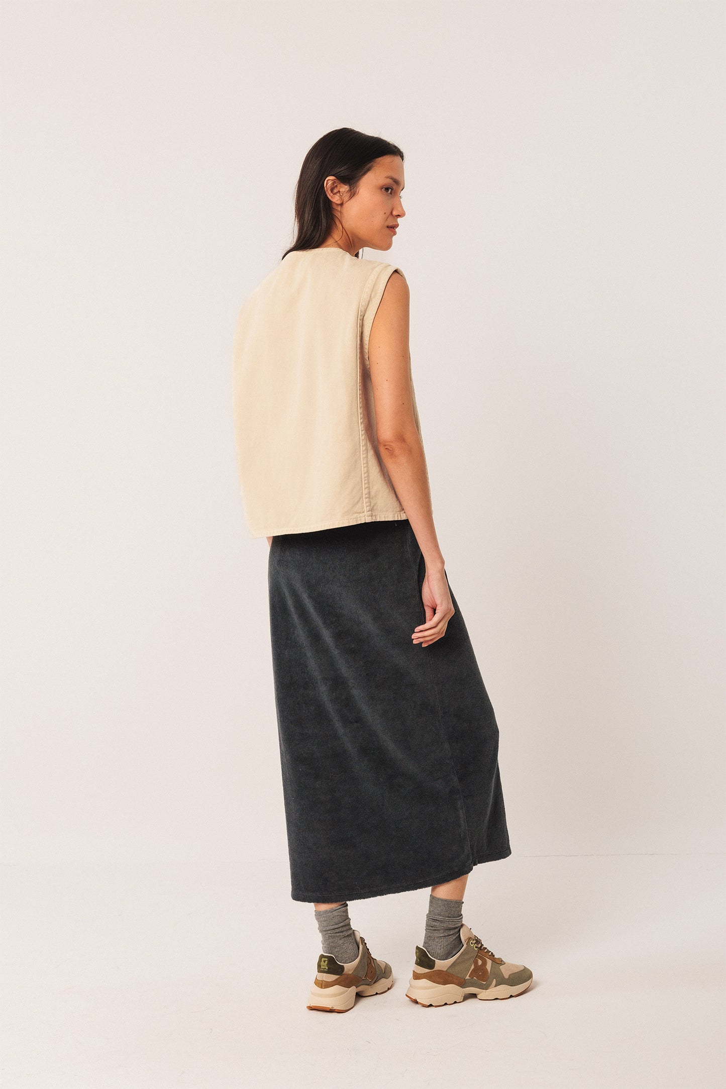 BOXY TWILL VEST