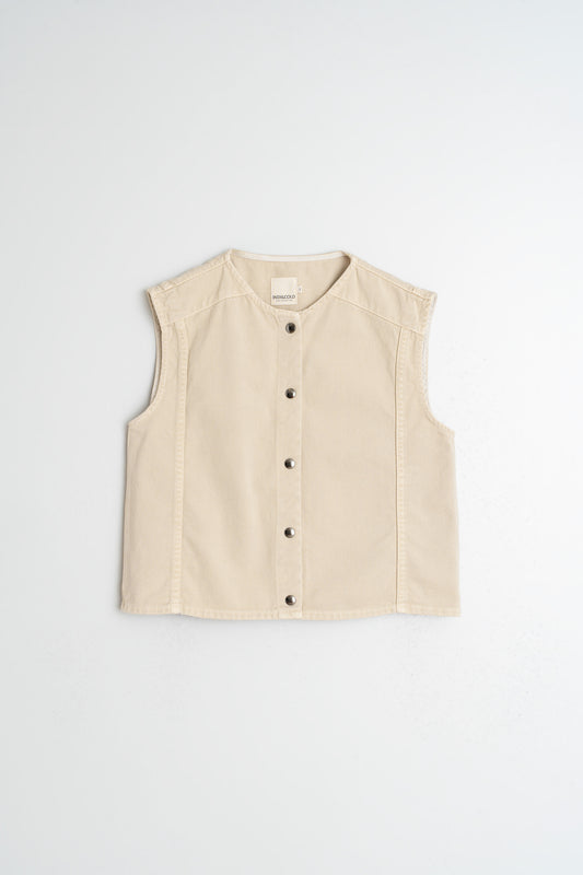 [CL] BOXY TWILL VEST