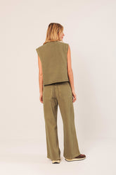 BOXY TWILL VEST