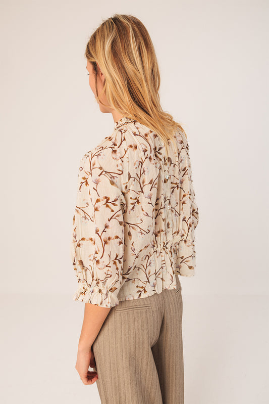 BLOUSE ÉLASTIQUÉE EN COTON 3