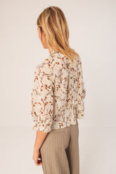 ELASTIC COTTON BLOUSE