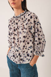 ELASTIC COTTON BLOUSE