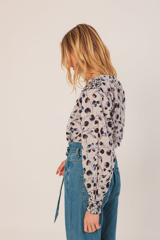 SMOCK-DETAIL BLOUSE 5