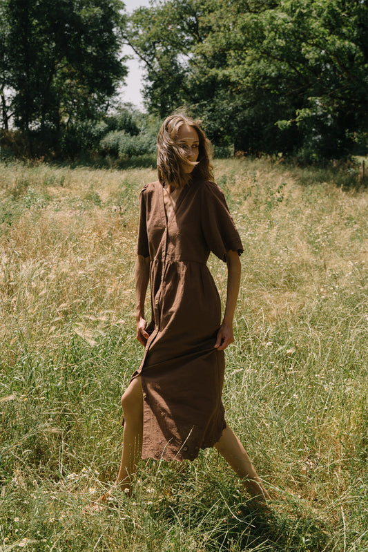 VESTIDO MIDI BORDADO