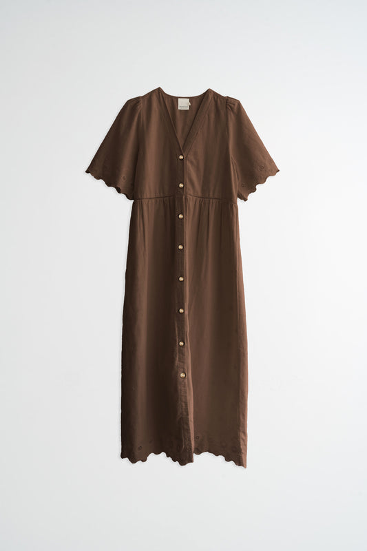 VESTIDO MIDI BORDADO