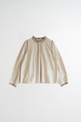 RUFFLED COLLAR BLOUSE