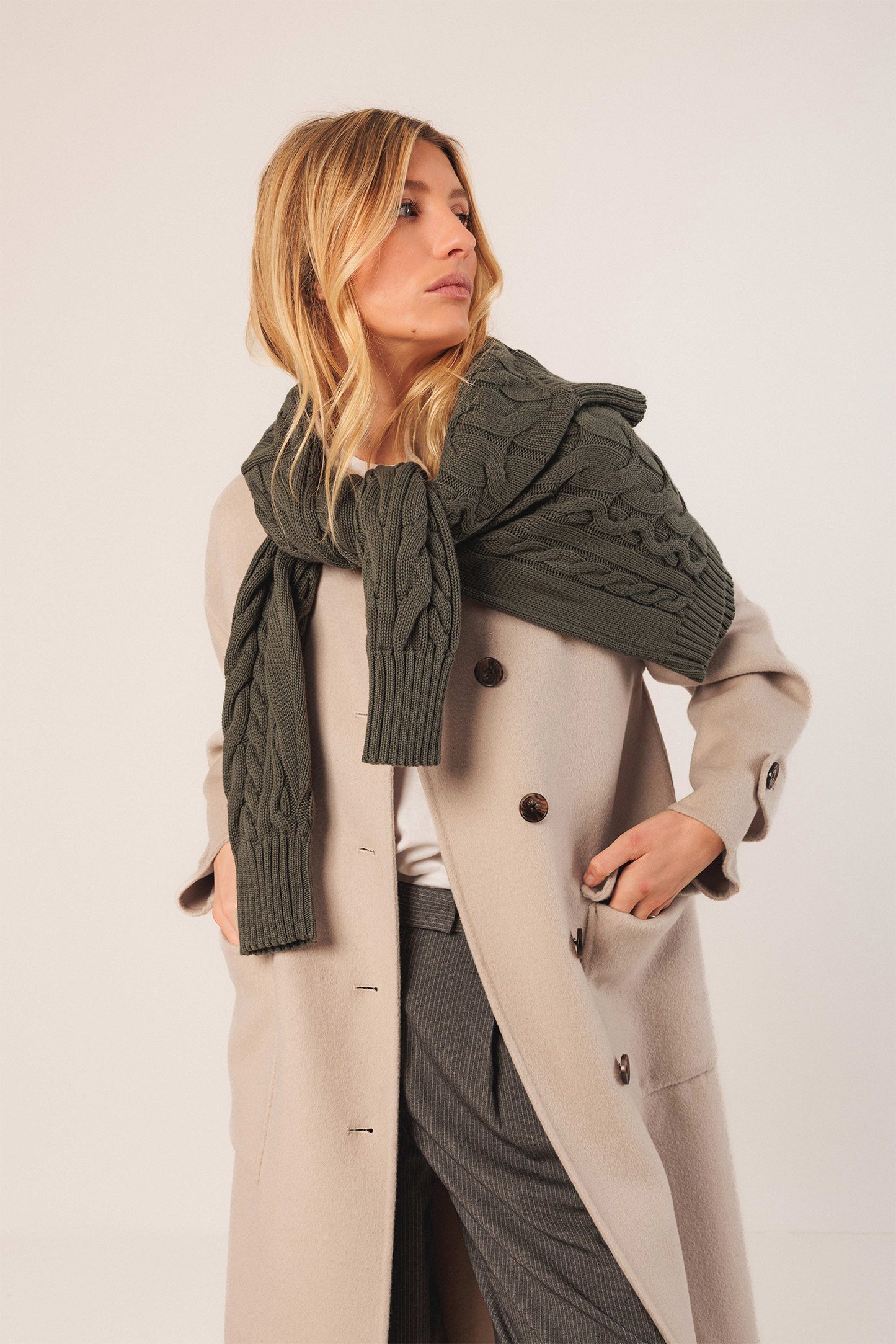 MANTEAU MAXI EN LAINE