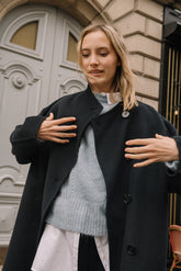 ASYMMETRIC WOOL COAT