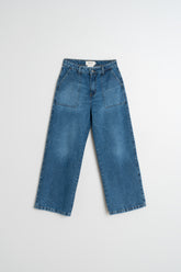 WASHED DENIM PANTS