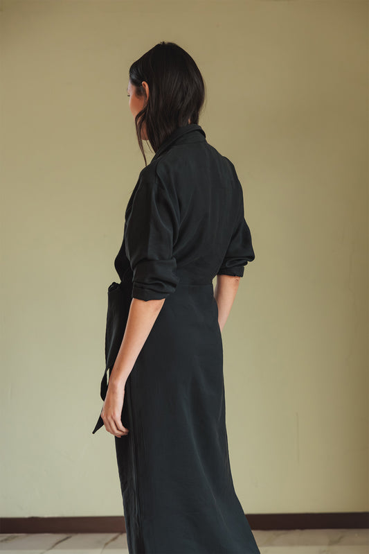 VESTIDO DRAPEADO ANUDADO