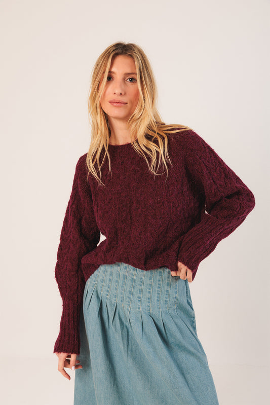 CABLE-KNIT CROP SWEATER 2