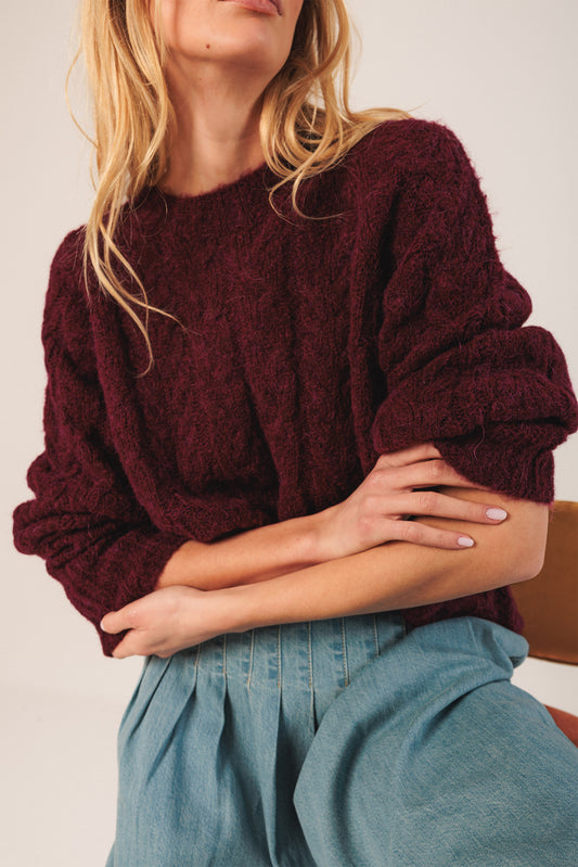 CABLE-KNIT CROP SWEATER 5