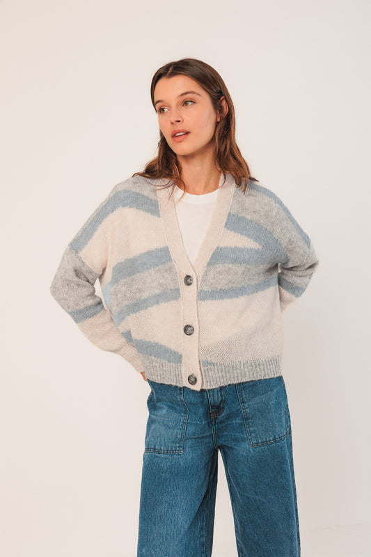 CHAQUETA  ALPACA INTARSIA