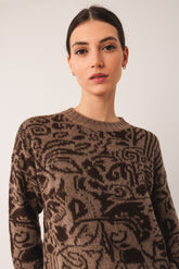 BICOLOR JACQUARD SWEATER