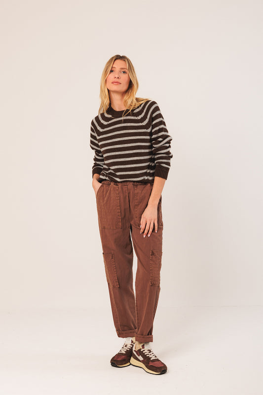 BICOLOR STRIPED SWEATER