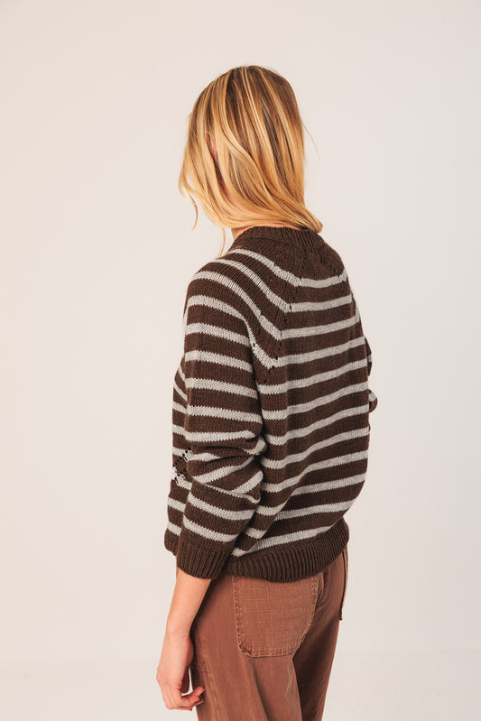 BICOLOR STRIPED SWEATER