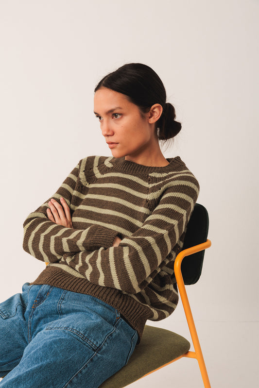 BICOLOR STRIPED SWEATER