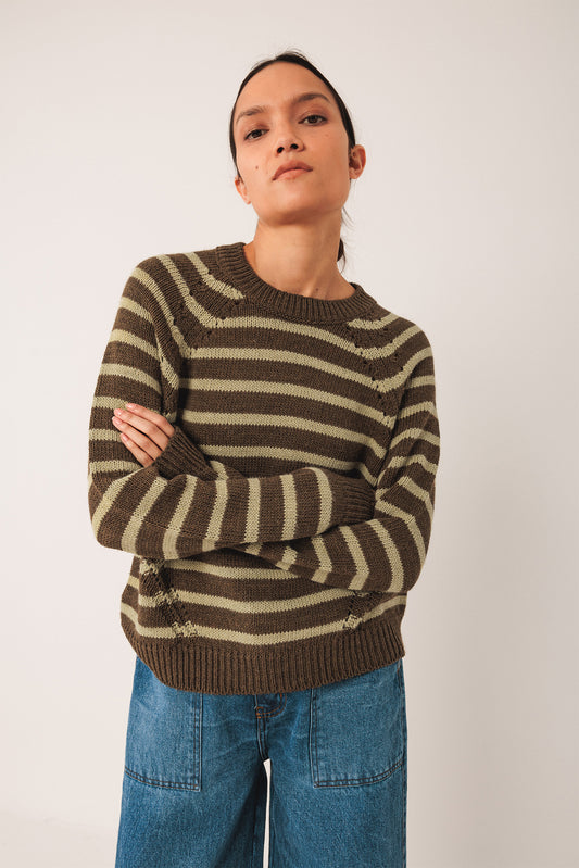 BICOLOR STRIPED SWEATER