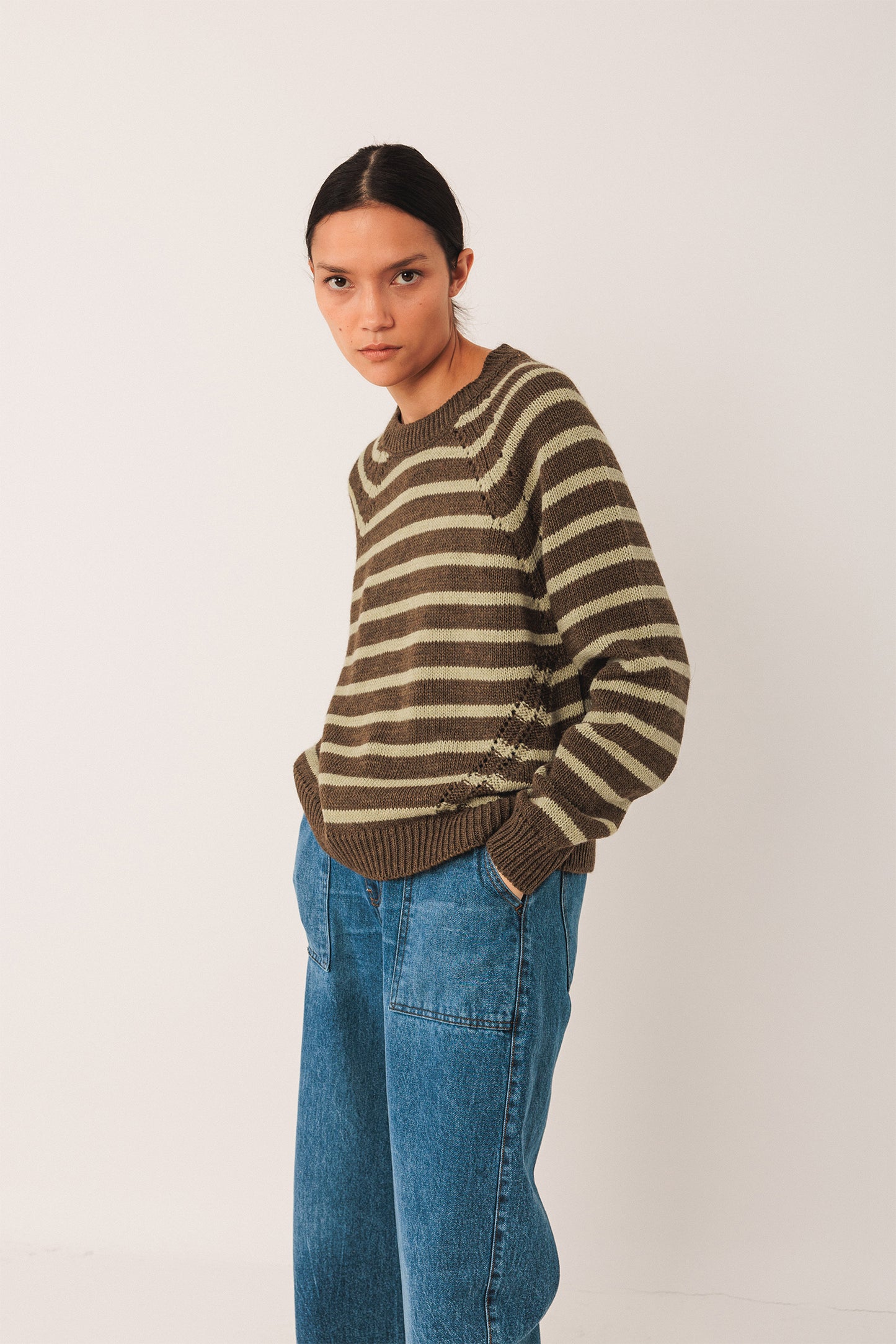 BICOLOR STRIPED SWEATER