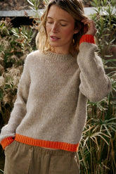 BICOLOR KNITTED SWEATER