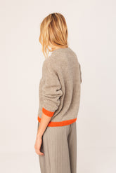 PULL EN MAILLE BICOLORE