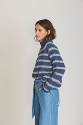 STRIPED CONTRAST SWEATER