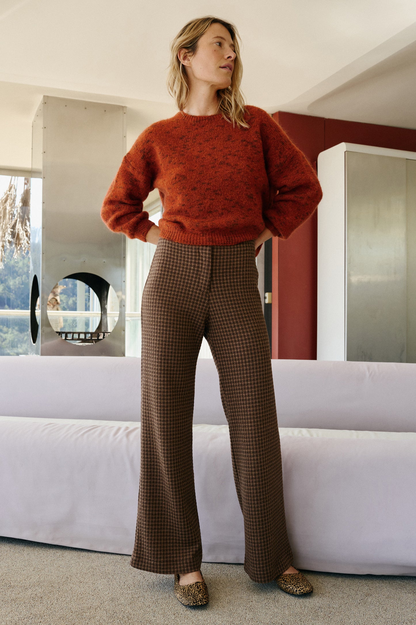 [CL] DOUBLE JACQUARD KNITTED PANTS