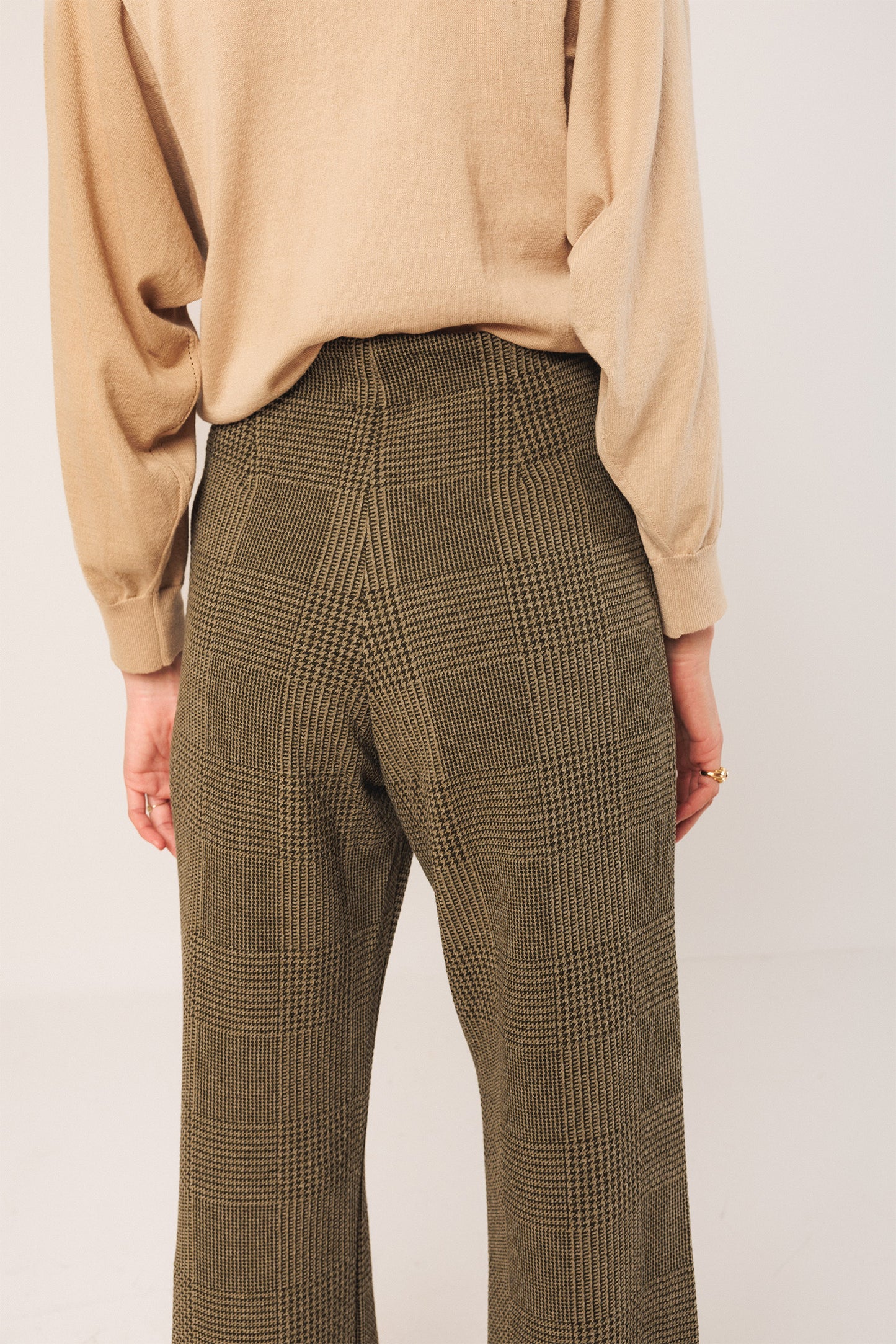 DOUBLE JACQUARD KNITTED PANTS