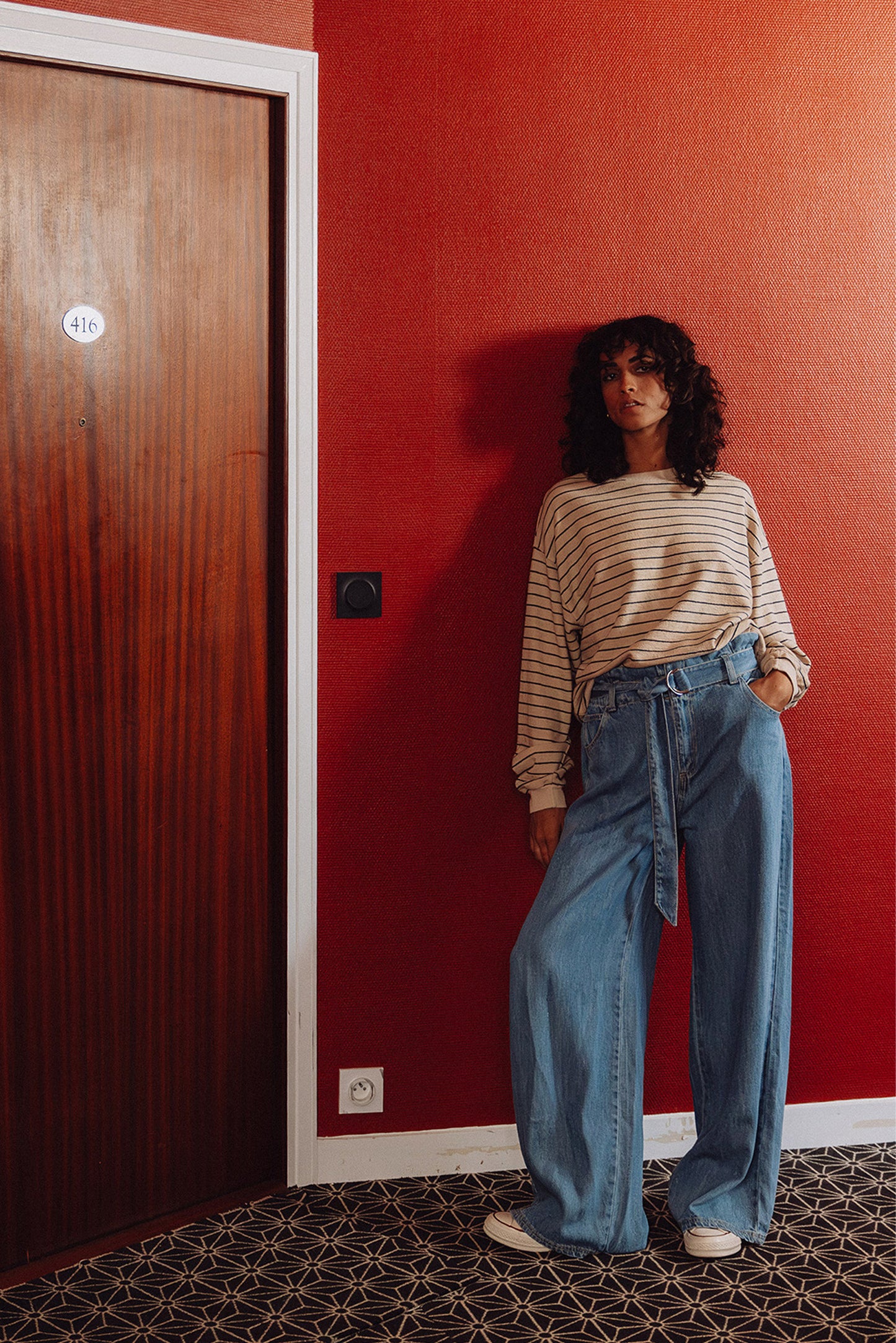 STRIPED COTTON SWEATSHIRT
