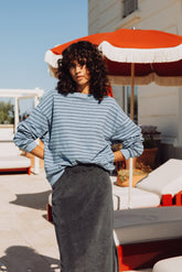 STRIPED COTTON SWEATSHIRT