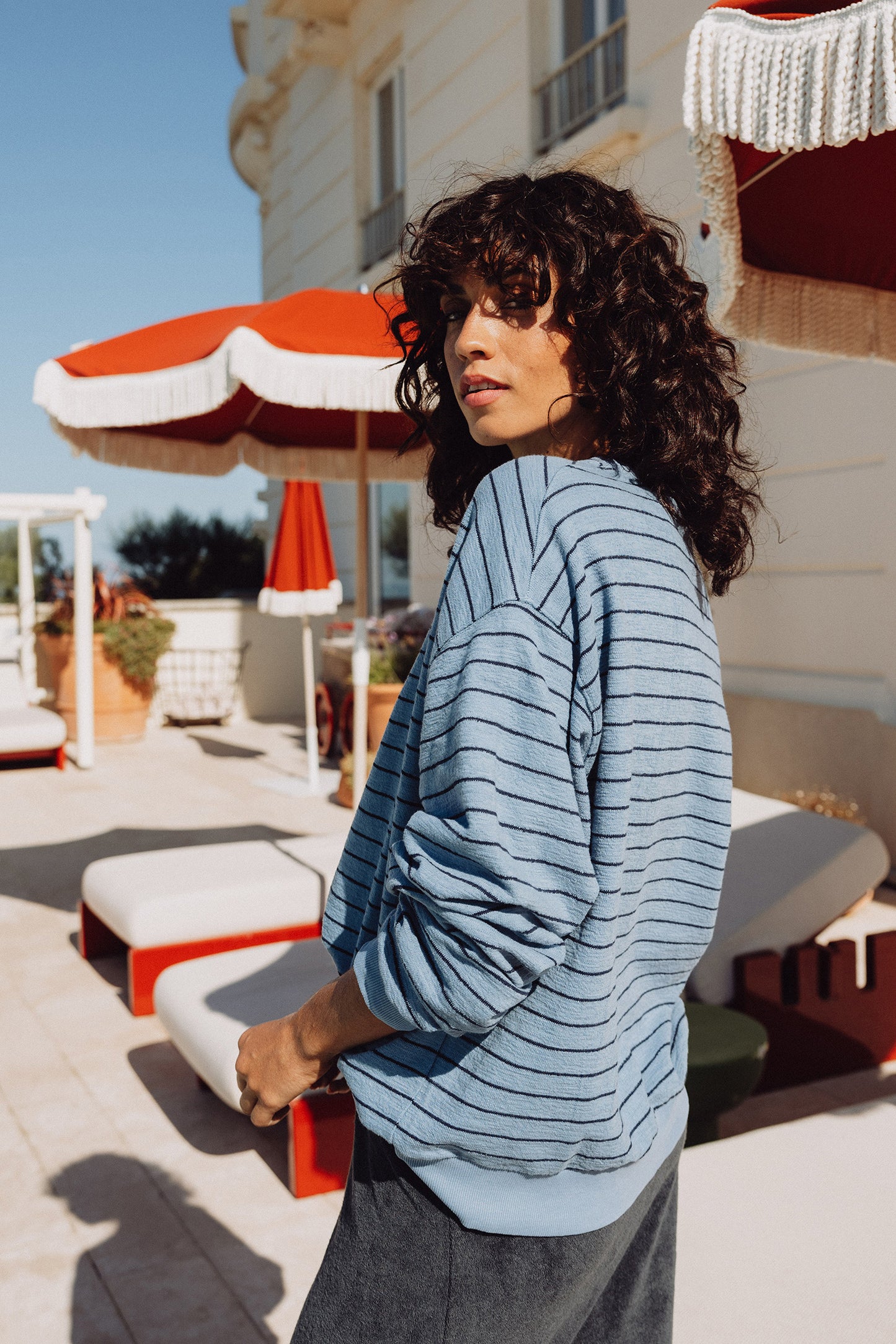 SUDADERA RAYAS ALGODÓN