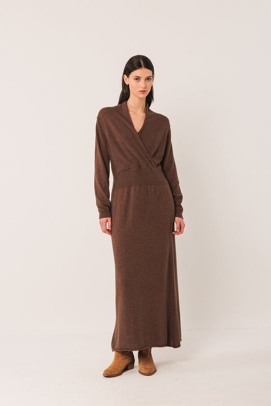 VESTIDO LARGO CON CASHMERE
