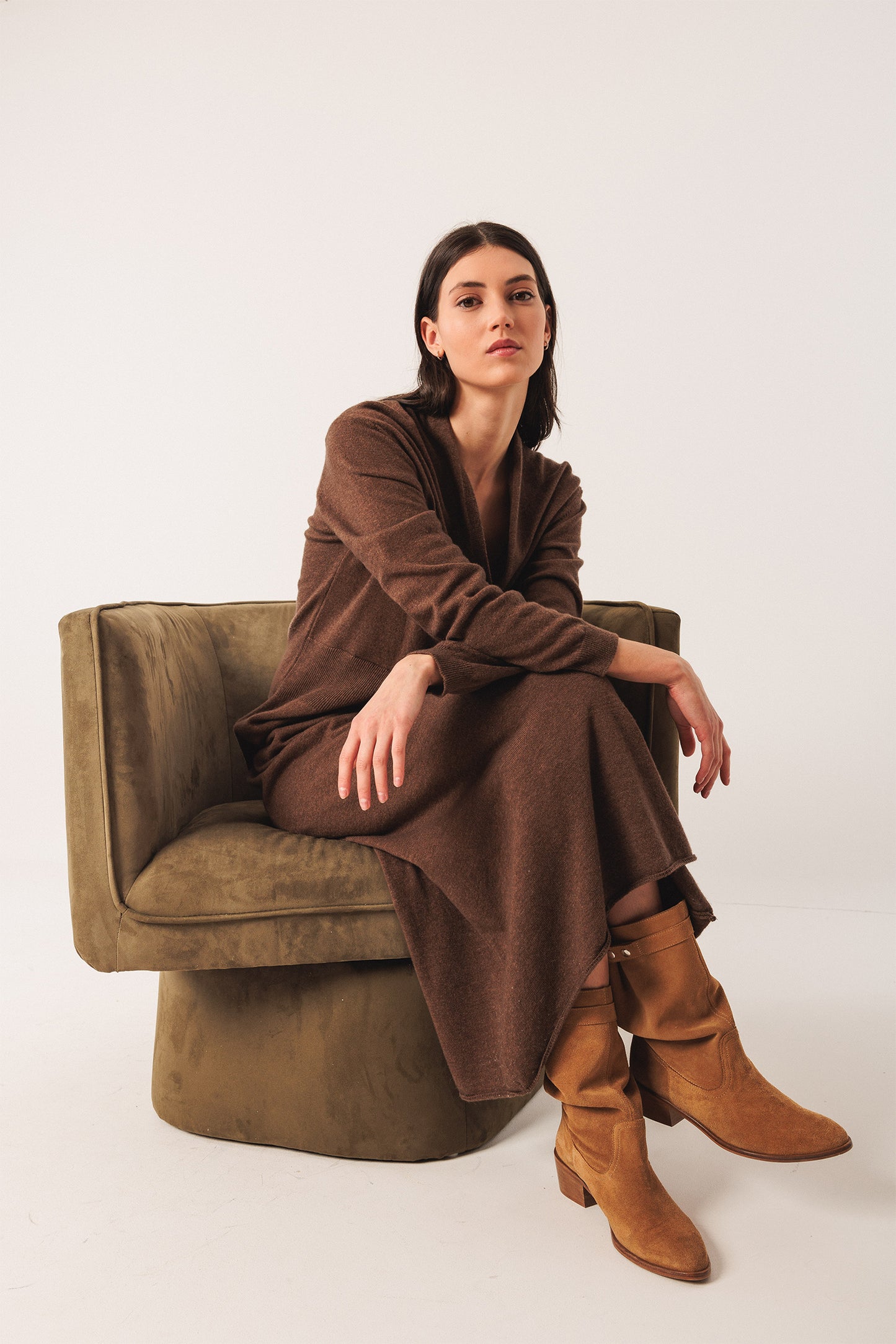 VESTIDO LARGO CON CASHMERE