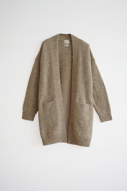 CHAQUETA LARGA CON MOHAIR