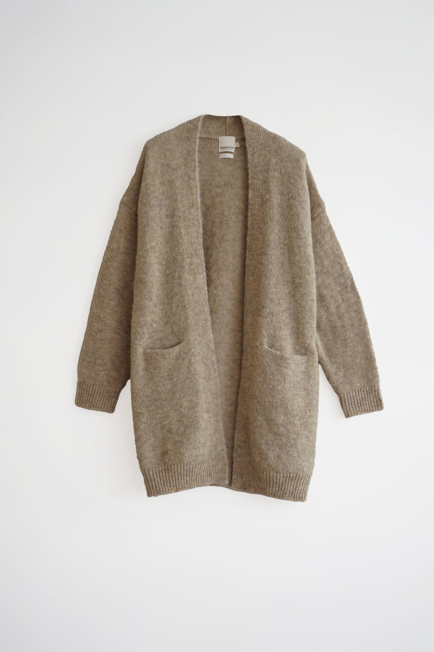CHAQUETA LARGA CON MOHAIR