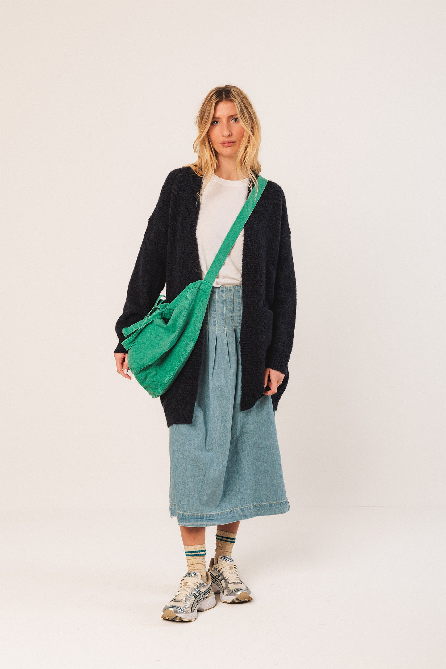CHAQUETA LARGA CON MOHAIR