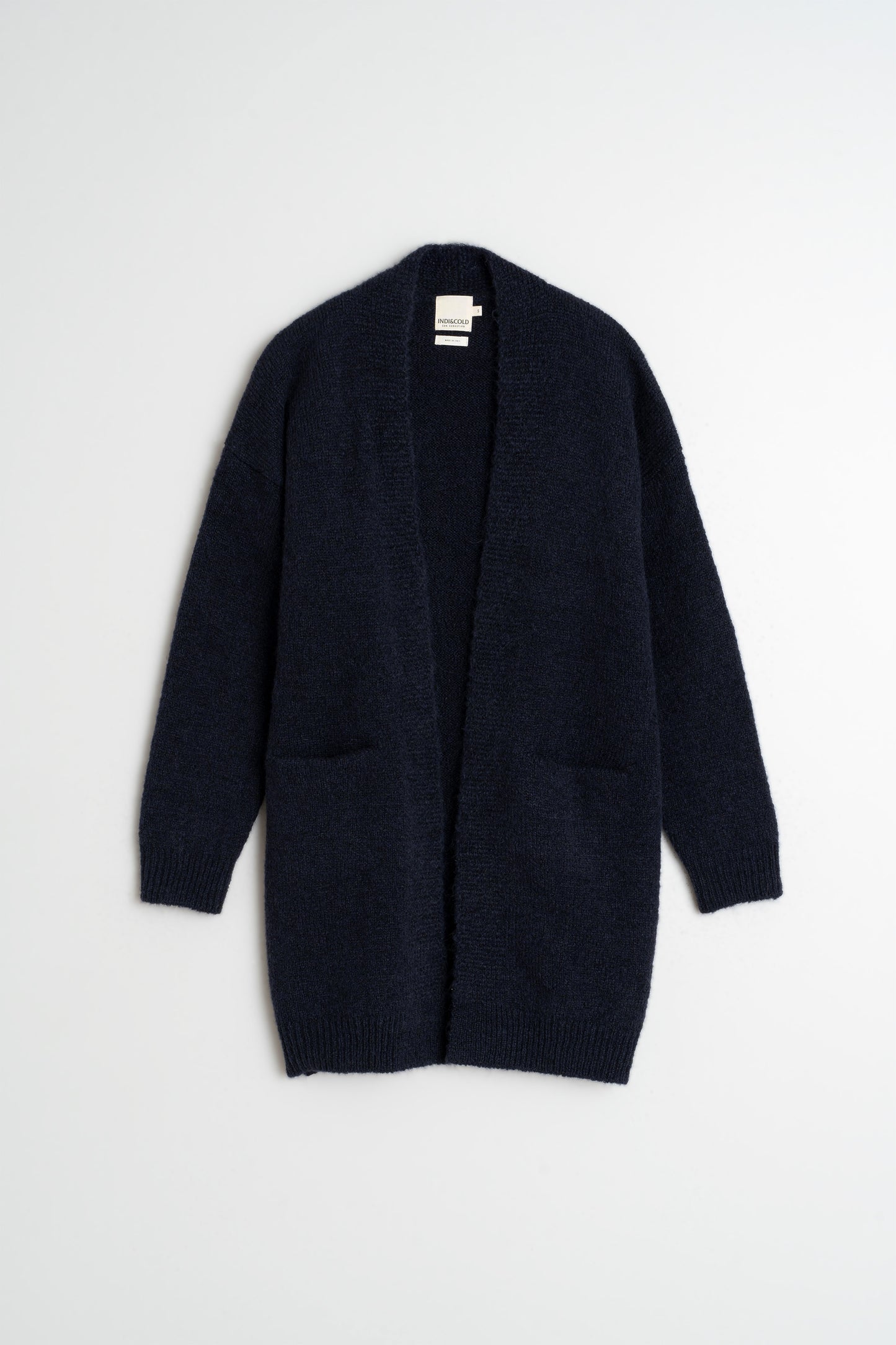 CHAQUETA LARGA CON MOHAIR