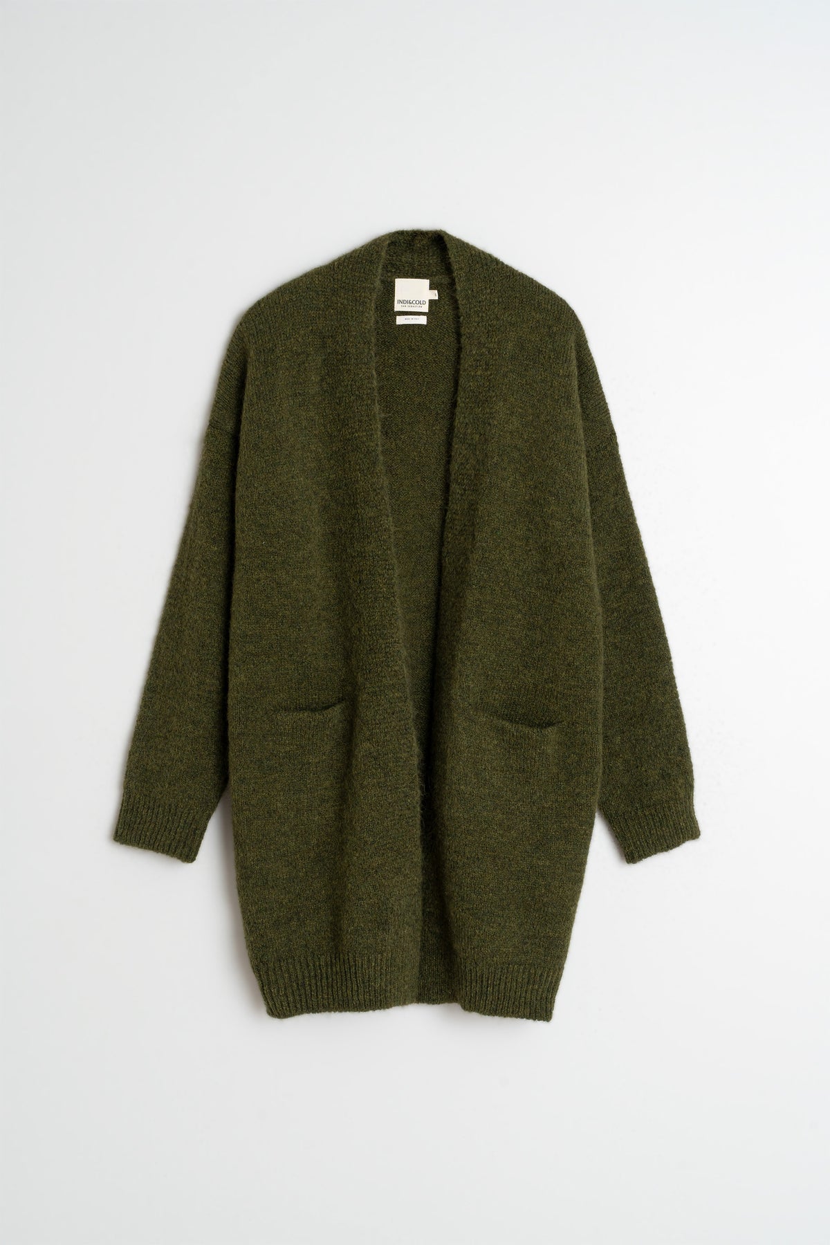 CHAQUETA LARGA CON MOHAIR