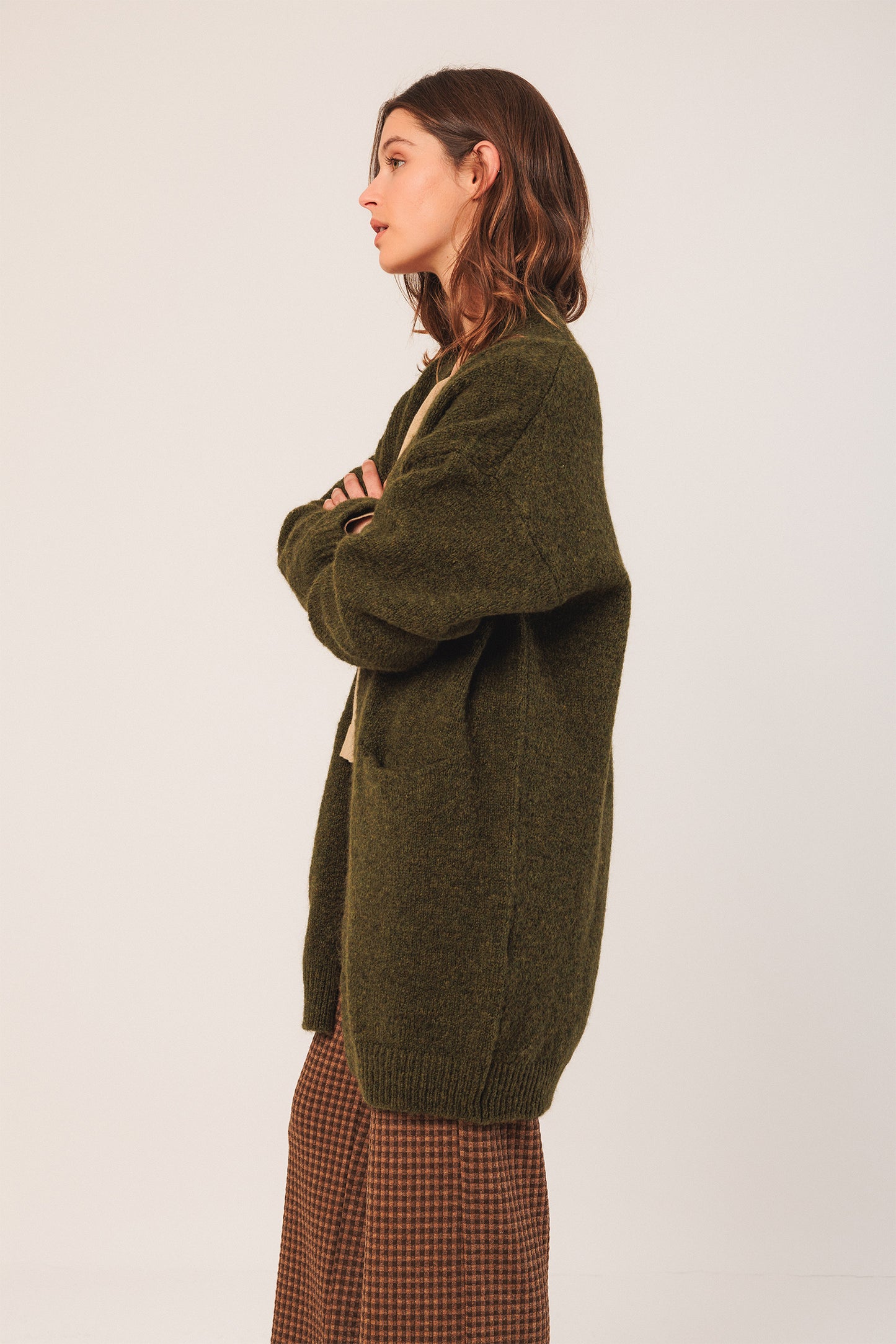 CHAQUETA LARGA CON MOHAIR