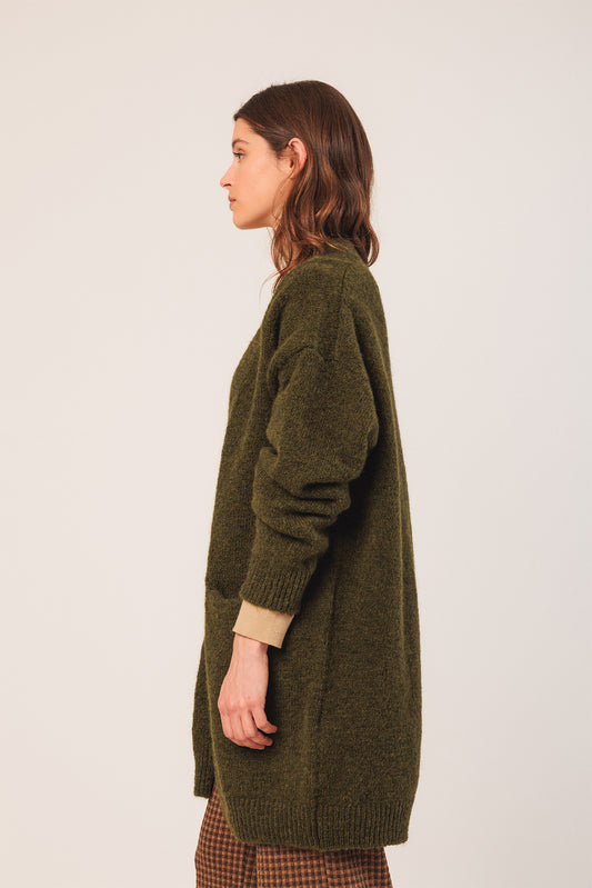 CHAQUETA LARGA CON MOHAIR