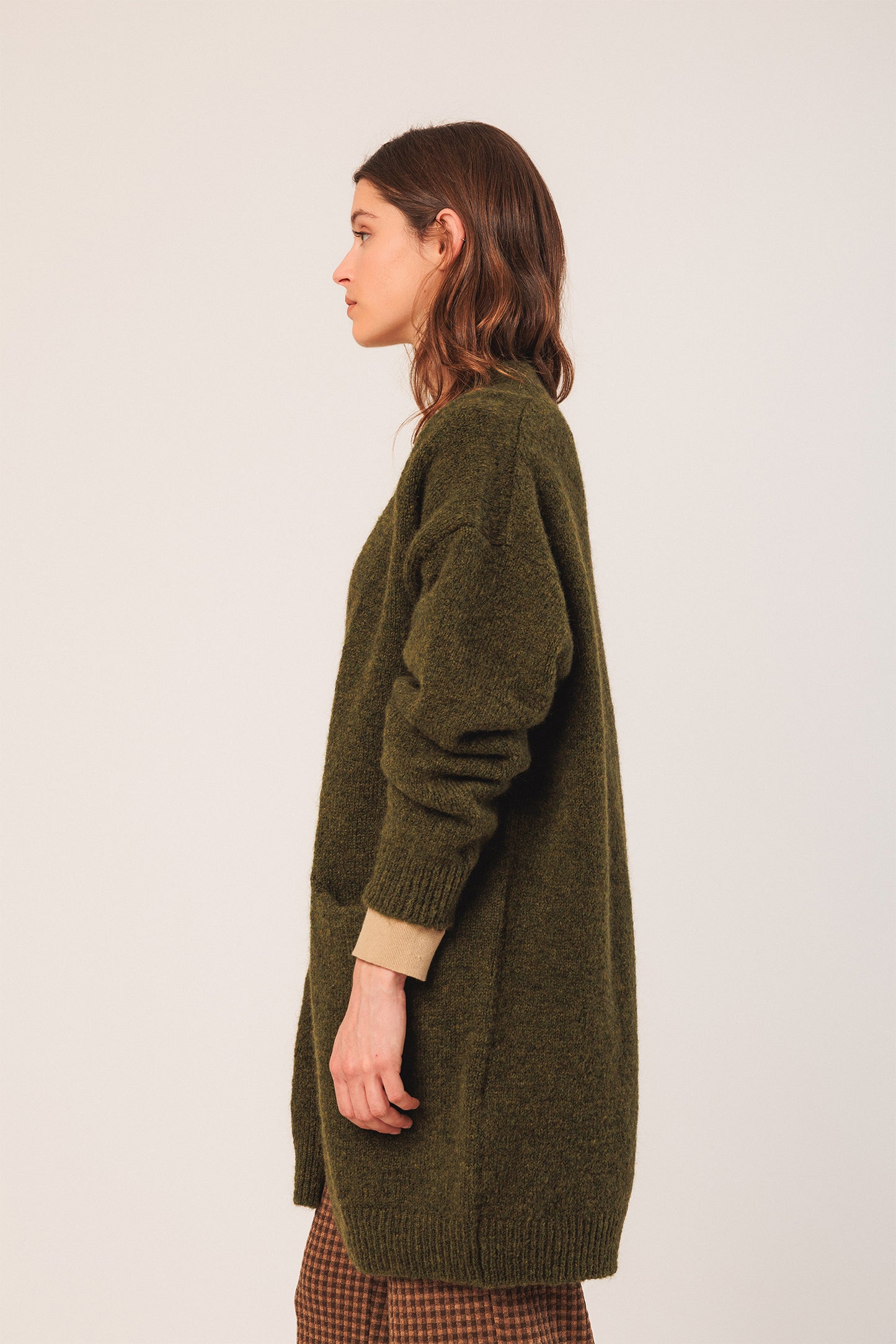 CHAQUETA LARGA CON MOHAIR